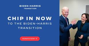 Chip in for the Biden-Harris transition poster